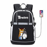 Anime My Neighbor Totoro Reflective Stripe USB Backpack