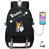 Anime My Neighbor Totoro USB Oxford Schoolbag Teenger Fabric Casual Packsack