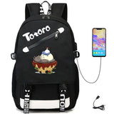 Anime My Neighbor Totoro USB Oxford Schoolbag Teenger Fabric Casual Packsack