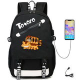 Anime My Neighbor Totoro USB Oxford Schoolbag Teenger Fabric Casual Packsack