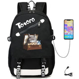 Anime My Neighbor Totoro USB Oxford Schoolbag Teenger Fabric Casual Packsack