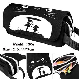 Totoro Pencil Case Student Waterproof Makeup Bag Portable Penbag