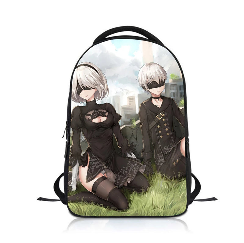 Anime NieRAutomata Students Backpack School Bag Children Cartoon Knapsack