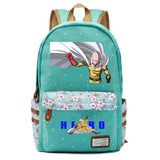 One Punch-Man Canvas Casual Backpack Student Zip Schoolbag Packsack
