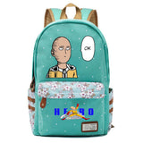 One Punch-Man Canvas Casual Backpack Student Zip Schoolbag Packsack