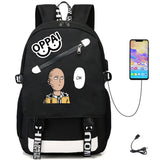 One Punch Man USB Oxford Backpack Schoolbag Teenger Rucksack