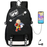 One Punch Man USB Oxford Backpack Schoolbag Teenger Rucksack