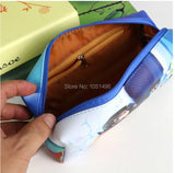 Anime Pirate King PU Leather Cosmetic Bag Luffy Zipper Pencil Bag