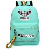 Anime Printing Backpack USB Charging Men Women Waterproof School Bag