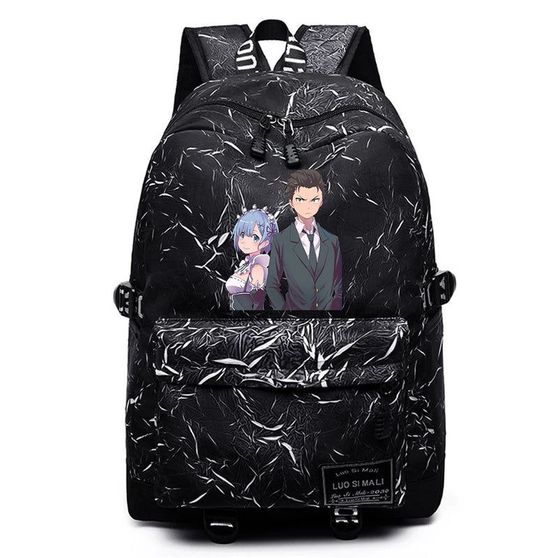 Re:Life In A Different World Backpack - Unisex Schoolbag Mochila