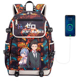Re:Life In A Different World From Zero Canvas School Bag Backpack