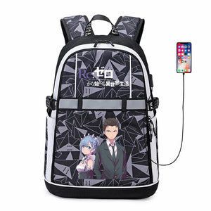 Re:Life In A Different World From Zero Oxford USB Backpack