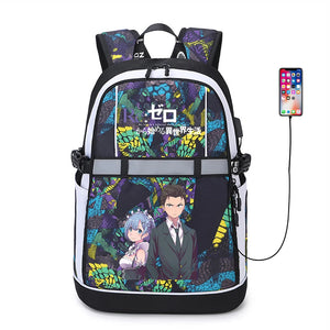 Anime Re:Life In Different World Zipper Backpack