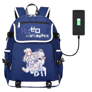 Anime Re:Life In A Different World From Zero Zip Backpack