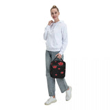 Anime Red Cloud Insulated Lunch Tote Bag for Women Konoha Akatsuki Neji