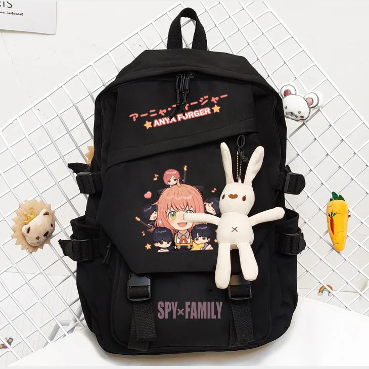Anime SPY FAMILY Anya Forger Nylon Backpack Student School Bag
