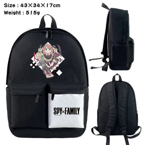 Anime SPY?FAMILY Nylon Backpack Casual Knapsack Cartoon Student Schoolbag
