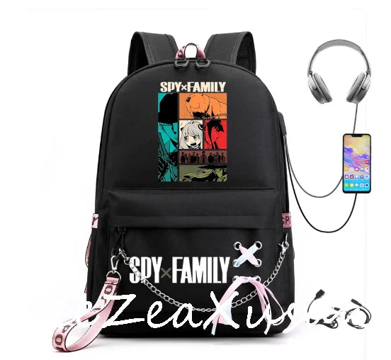 Anime SPY x FAMILY Backpack School Girls Teenager Bookbag Women Rucksack