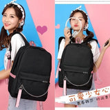 Anime SPY x FAMILY Backpack for School Girls Student Rucksack Usb Charging