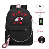 Demon Slayer Uzui Eyes Backpack School Bag Kimetsu No Yaiba