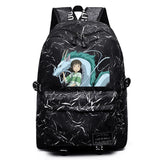 Anime Spirited Away Mochila Backpack Schoolbag Casual High Teenger Packsack