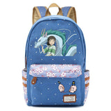 Anime Spirited Away Print Backpack Schoolbag Canvas Packsack