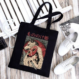 Anime Totoro Shopping Bag Graphic Tote Harajuku Shopper Bag Women Canvas
