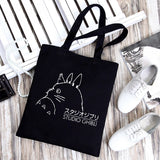 Anime Totoro Shopping Bag Graphic Tote Harajuku Shopper Bag Women Canvas