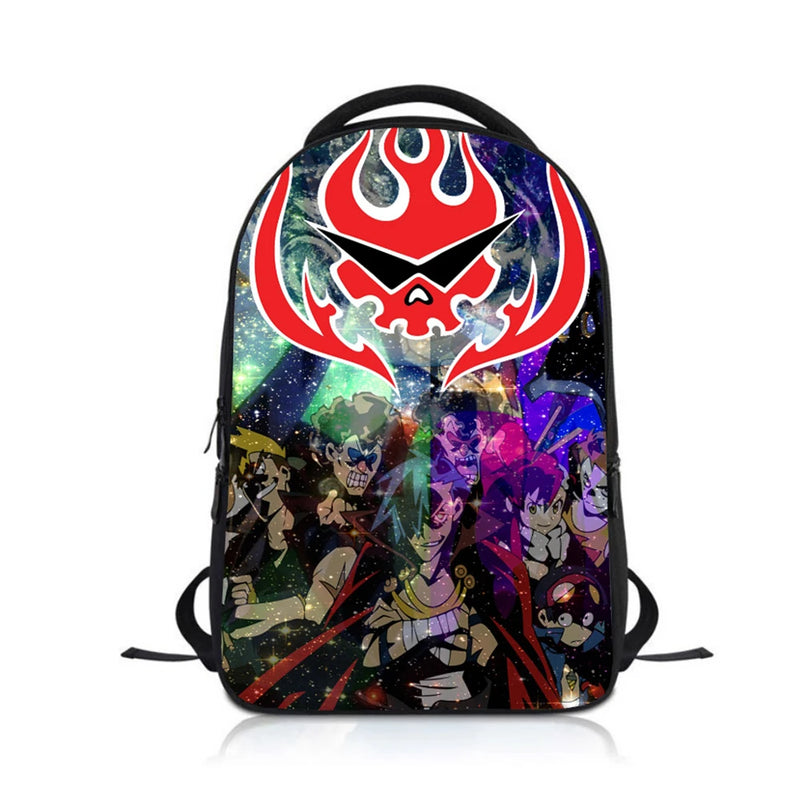 Anime Tengen Toppa Students Backpack School Bag Boys Girls Rucksack
