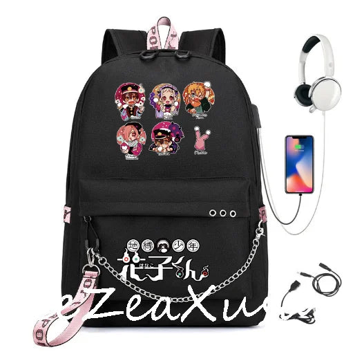 Anime Toilet-Bound Hanako Capacity Backpack Oxford School Bags