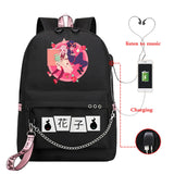 Anime Toilet-Bound Hanako School Backpack USB Manga School Bags