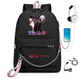 Tokyo Ghoul Nylon Backpack USB Charge Schoolbag Cartoon Teenger Travel Laptop Ba