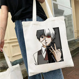 Anime Tokyo Ghoul Print Shoulder Bag Canvas Bag Harajuku Shopper Bag