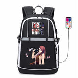 Tokyo Ghoul USB Backpack Reflective Stripe Teenger Schoolbag