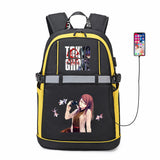 Tokyo Ghoul USB Backpack Reflective Stripe Teenger Schoolbag