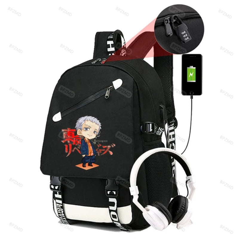 Anime Tokyo Revengers Backpack Bookbag for Teenage Kids