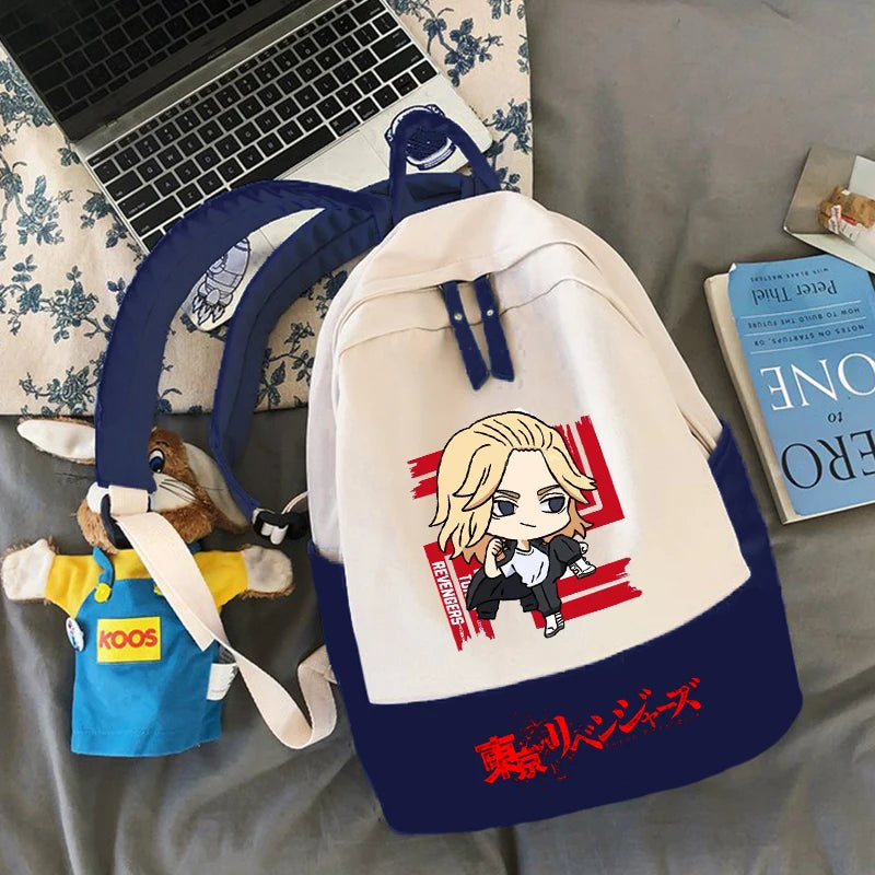 Tokyo Revengers Cartoon Kids Backpack School Book Bag