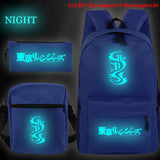 Anime Tokyo Revengers Children Schoolbag Luminous Cartoon Print Backpack