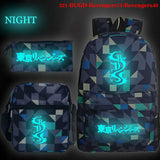 Anime Tokyo Revengers Children Schoolbag Luminous Cartoon Print Backpack