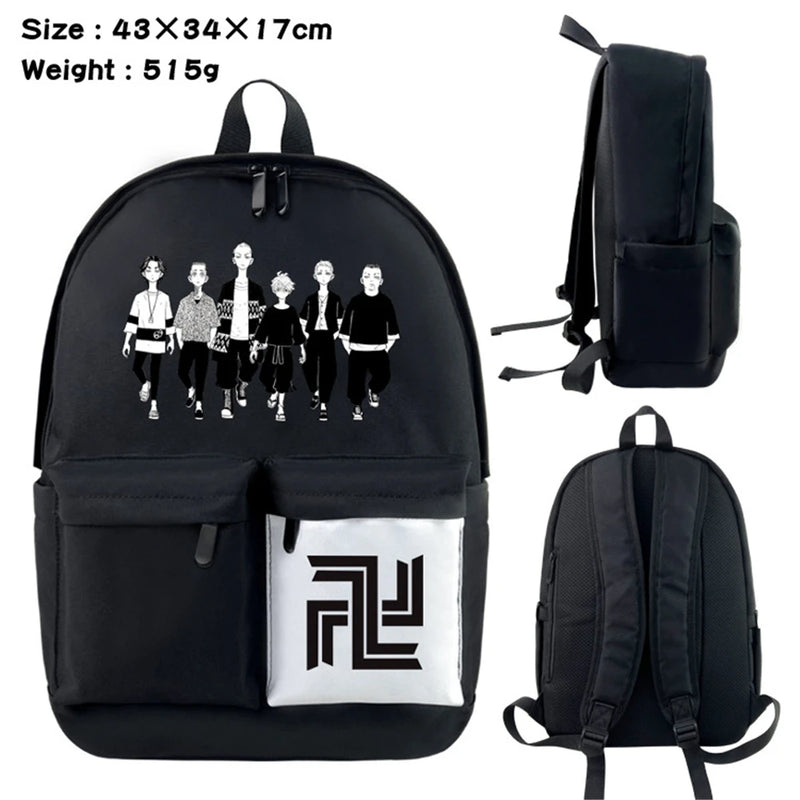 Tokyo Revengers Nylon Backpack Schoolbag Laptop Bag