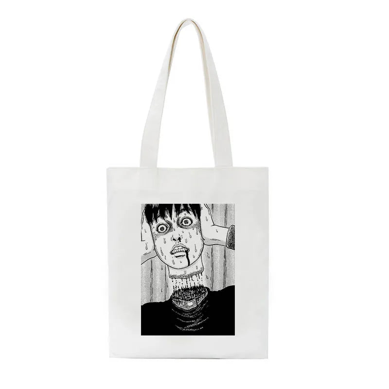 Anime Tomie Women Bag Japanese Gothic Canvas Horror Harajuk Shopper