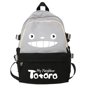 Japanese Anime Totoro Cat Canvas Backpack for Teens