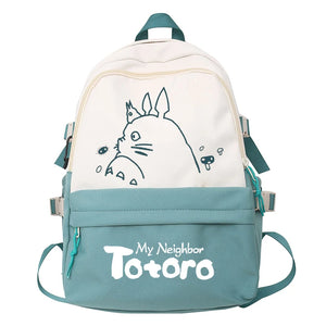 Japanese Anime Totoro Cat Canvas Backpack for Teens