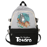 Japanese Anime Totoro Cat Canvas Backpack for Teens