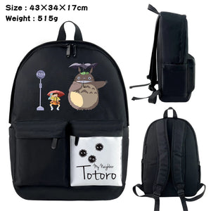 Anime Totoro Nylon Backpack Casual Knapsack Teenager Packsack