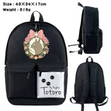 Anime Totoro Nylon Backpack Casual Knapsack Teenager Packsack