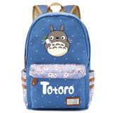 Anime Totoro Print Backpack Student Schoolbag Canvas Packsack Casual Travel Bag
