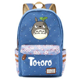 Anime Totoro Print Backpack Student Schoolbag Canvas Packsack Casual Travel Bag