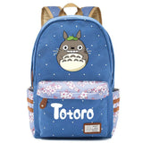 Anime Totoro Print Backpack Student Schoolbag Canvas Packsack Casual Travel Bag