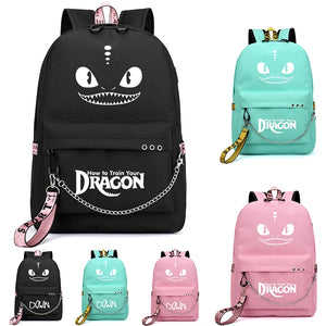 Anime USB Charging Backpacks Mochila Waterproof School Bags